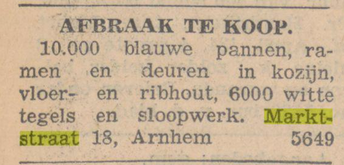 Advertentie van 12-10-1933 uit de Arnhemsche Courant